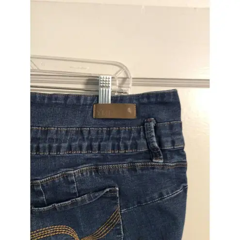 Ymi Plus size 18 Denim Stretch Frayed Cut off shorts High Waist Better Butt - Image 6