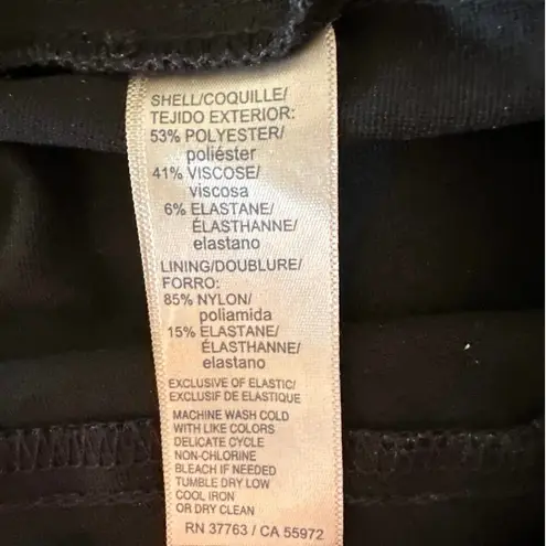 Rafaella Pants Womens Size 16 Black Cropped Casual Stretchy Gray Black Pull On