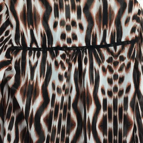 Ro & De  Sheer Animal Print Blouse