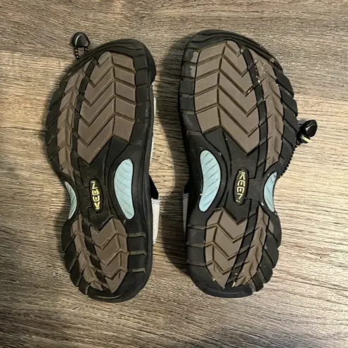 Keen Women's Closed Toe Sandals - light blue/grey w/black sole. Size 6