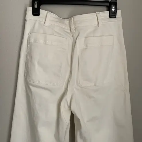 Everlane  White Wide Leg Ankle Crop Pants (Size 6)