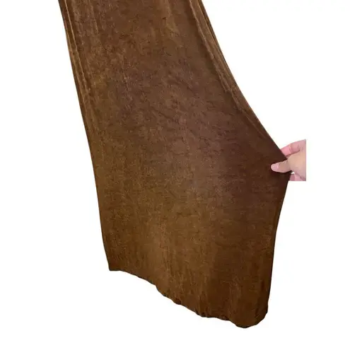 Coldwater Creek Vintage Brown Maxi Dress And Cardigan Set Size M