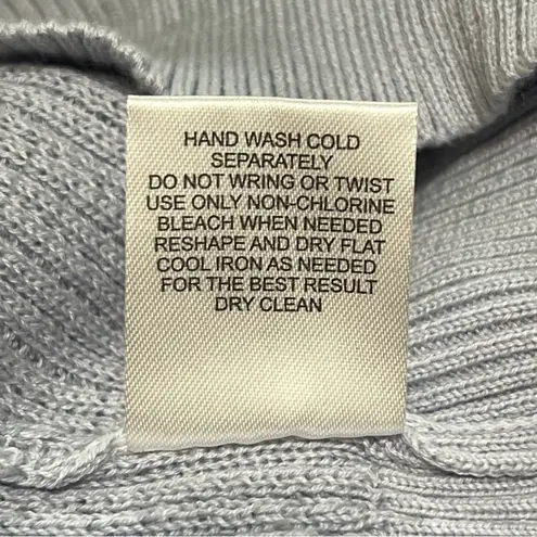 Pink Rose  Knit Crewneck Sweater Periwinkle Blue Keyhole Cutout Back XS - Image 12