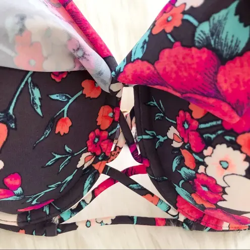 Shade & Shore  Floral Print Bandeau Bikini Top