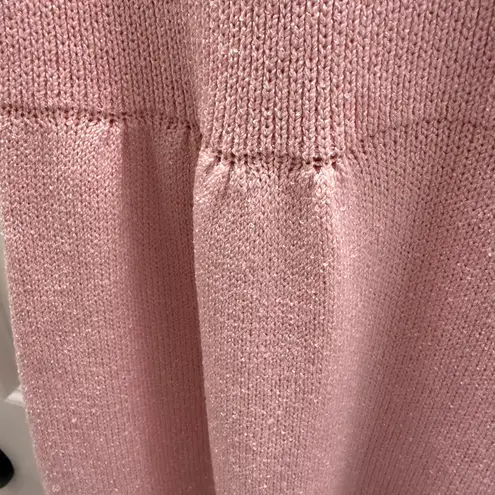 St. John Women's Dress Pink Bow Sleeves Knit Ballerina Vintage Santana