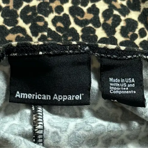 American Apparel  Leopard Print Long Sleeve Bodysuit Halloween Party Dress Up M