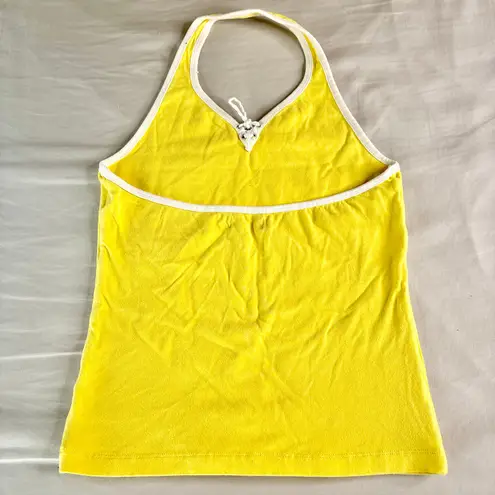 Y2K Yellow Halter Neck Tank Top XS
