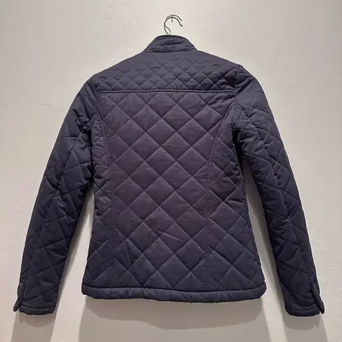 FatFace United Kingdom Blue Quilted Button Zip Jacket Size US 2 Coat Outdoors