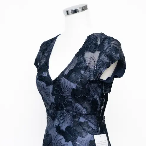 Betsy and Adam - Flower Embroidered Cap Sleeve Gown