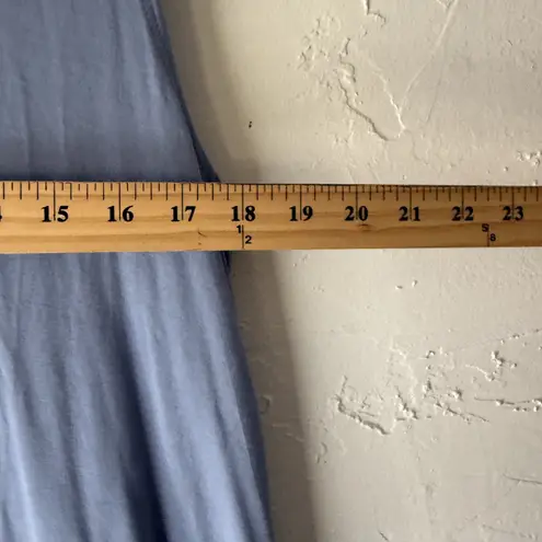 LOGO Layers Tank Top Womens Large Blue Sleeveless Rayon Spandex Tunic Stretchy