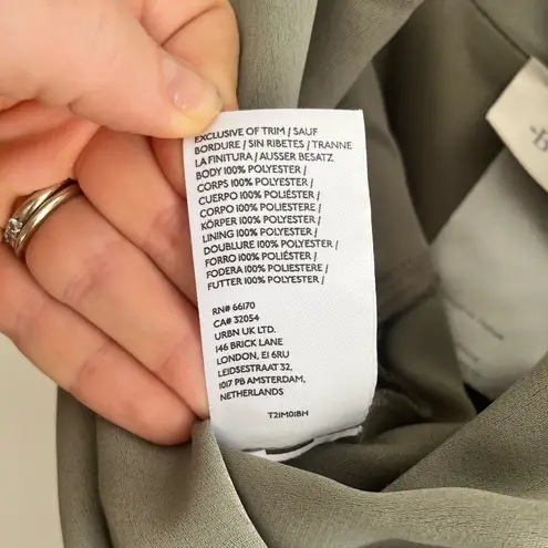 BHLDN Freya Satin Charmeuse Dress Sage Green Women’s Size 6 Formal Bridesmaid