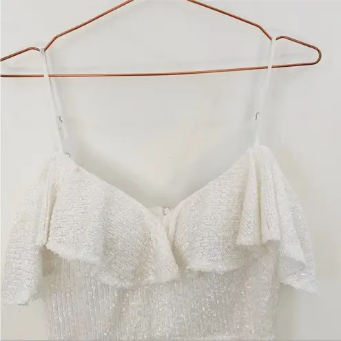 Dalia Collection Dalia Macphee BEAUTIFUL sequin stretch flare hem midi dress NWT