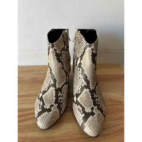 Inc international Concept Women's Block Heel Boots Beige/Brown Size 7.5M S 2240