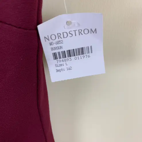 Love...Ady Love…Ady Burgundy Scallop Trim Sheath Dress Women’s Size Large NWT