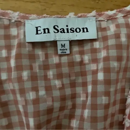 En Saison Pink Gingham Dress Size Medium