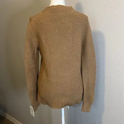 JCrew Factory Classic Crewneck Sweater Tan Size Small