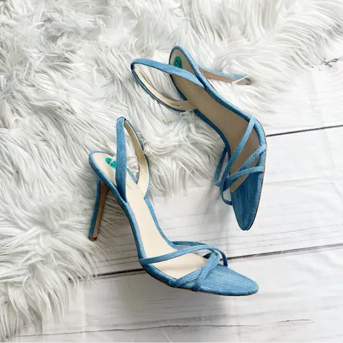 Veronica Beard Verónica Beard Adele Denim Strappy Heels Sandals Size 12