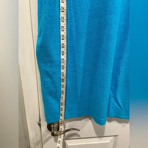 NWOT Metropolitan Size M Bright Blue Terry Cloth Tank Sun Dress Coverup Pockets Size M