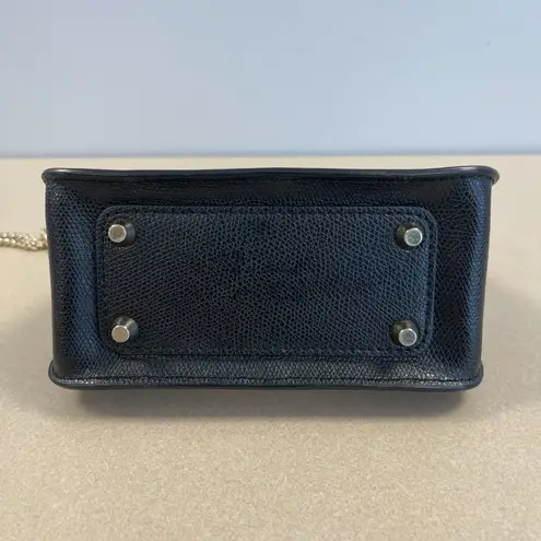 Furla Black Leather Mini Metropolis Chain Crossbody Bag - Preowned