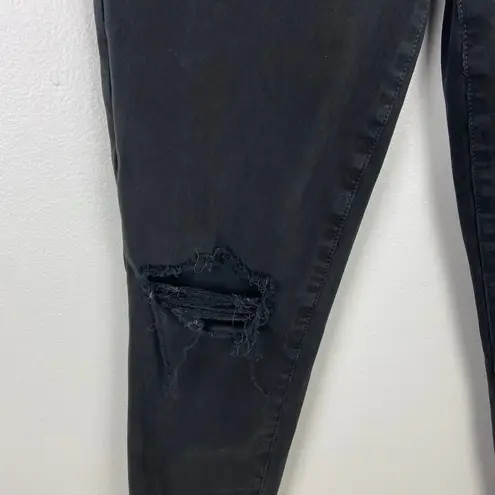 American Eagle  360 Next Level Stretch Super Hi-Rise Jegging Distressed Black 6R