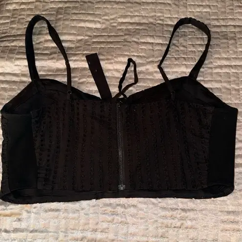 BCBGMAXAZRIA  Black Crop Top Size 10