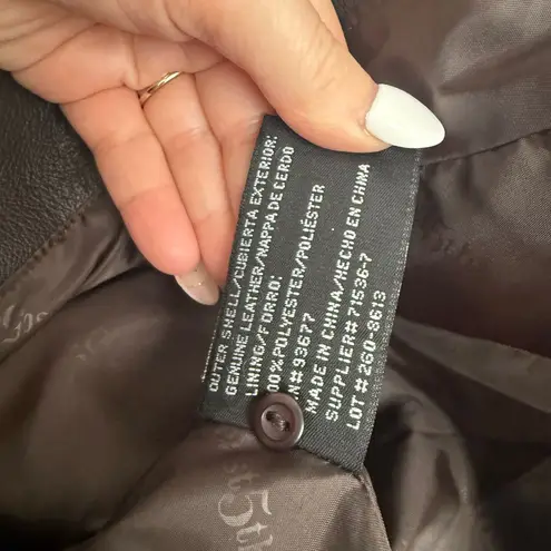 East 5th Women’s Medium Black Leather Jacket Coat