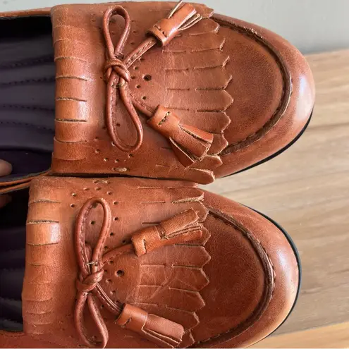 Women’s Hotter Leather Shoes Hamlet with Tassels Fringe size 9 Brown