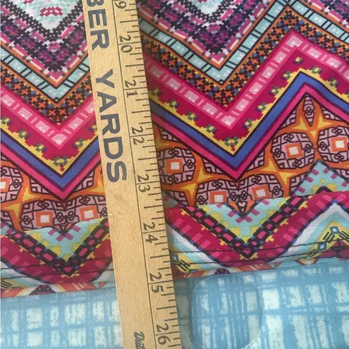 Winwin Colorful Boho Off-Shoulder Blouse with Lace Sleeves