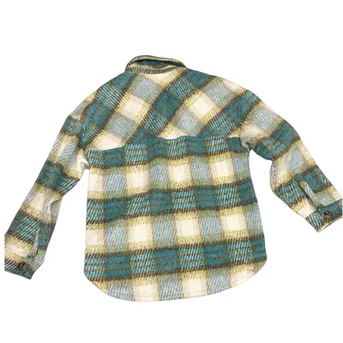 NWT En Saison Zoe Shirt Jacket Shacket in Green Multi Plaid | Large