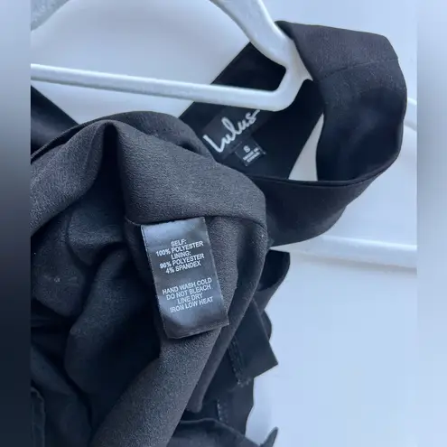 Lulu Party Time Sleeveless Black Top with Tulip Back