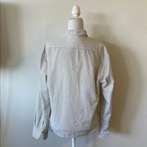 Vintage Blouse Womens Small Striped Elephant Embroidered Giraffe Rhinestones White