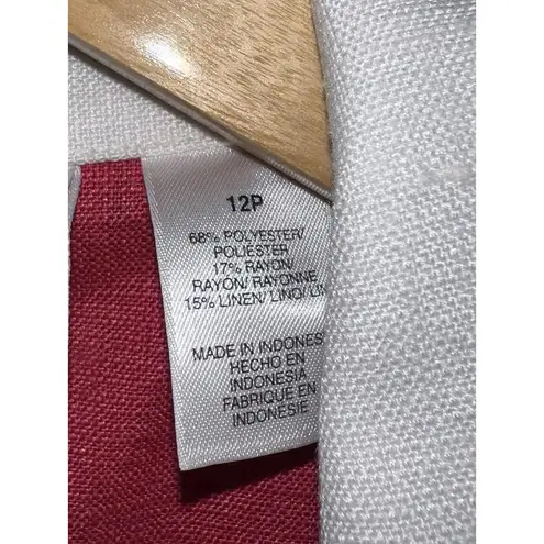 Alfred Dunner Vintage 1990’s Women’s Button Front Top 12 Petite Pink Size 12P