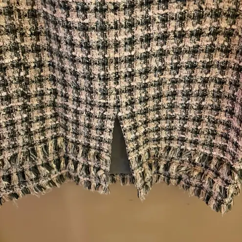 Yves cossette depeche mode vintage plaid tweed sleeveless dress pink black 4