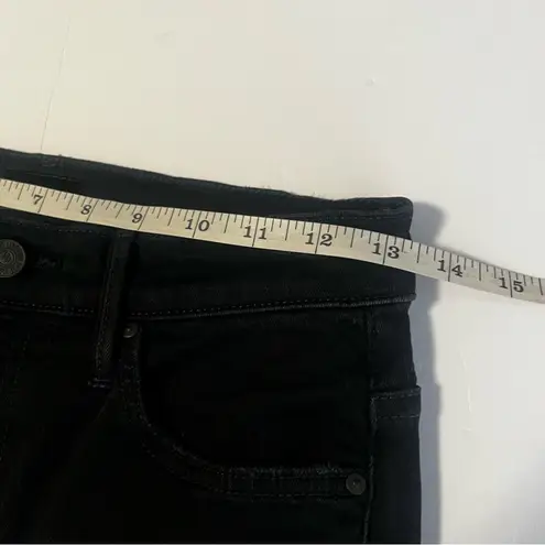 Mother Sz 27 The Insider Crop Step Fray Jeans in Not Guilty Black