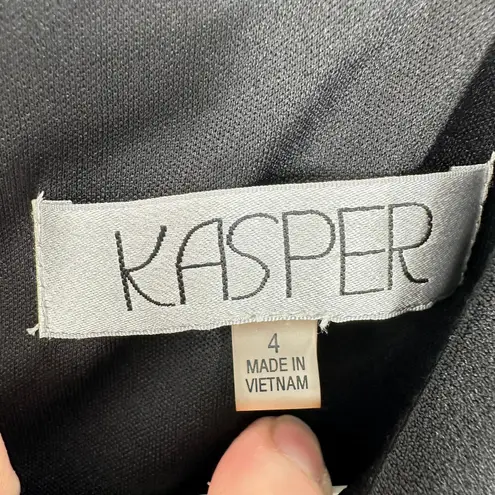 Kasper Black Blue Tweed Plaid Sleeveless Dress Career Work Office NWOT Size 4