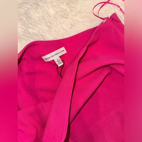 Dress the Population NWOT Alexandra Midi-Dress in Bright Fuchsia Size S