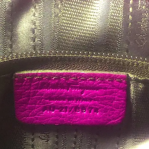 Salvatore Ferragamo GANCINI Magenta Leather Betulla Shoulder Bag w/ Side Pockets