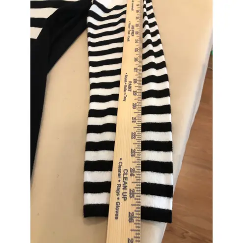 Anna Women XL Black & White Sweater Dress Scoop Neck Long Sleeve Mob Wife Casual