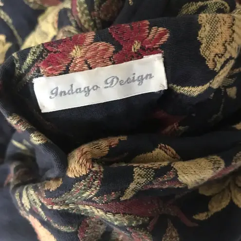 Vintage Vindago Design Floral Tapestry Reversible Art to Wear Kimono Jacket Size M