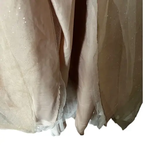 Jules & Cleo lace up glitter tule ball gown ROSEGOLD SIZE 18 Gold