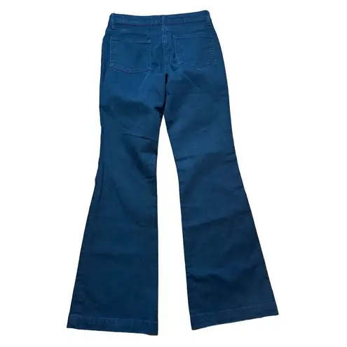 Boden Womens Black Casual Low Rise Flare Leg pants jeans Sz 8