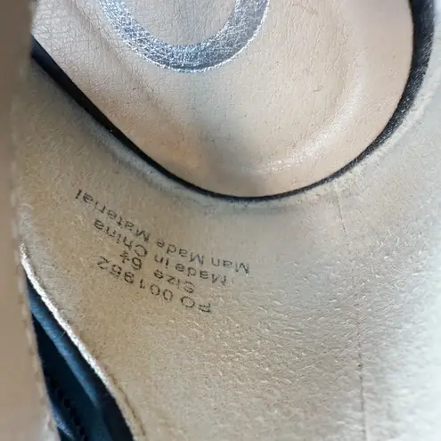 Journee Collection Telyn Espadrille Wedge Sandals Black Faux Leather Size 6.5