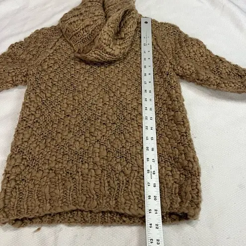 Vivienne Tam Tan Brown Chunky Knit Turtleneck Sweater