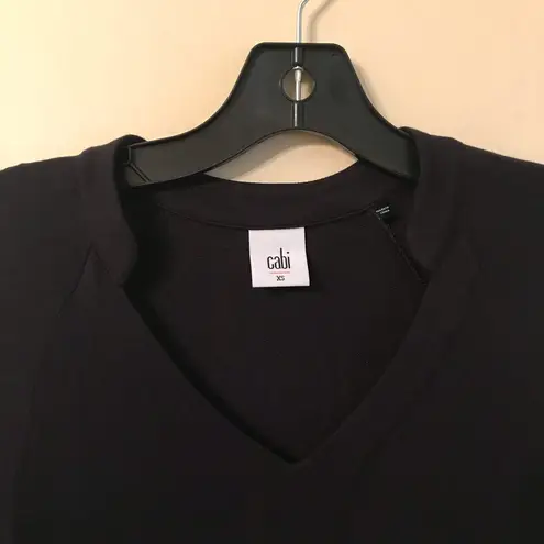 CAbi  Gala V-Neck Tunic Black Top