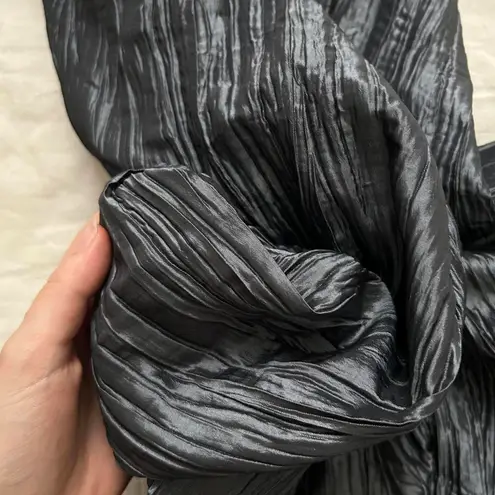 Jump Y2K apparel grey satin strapless mini dress with crinkle texture