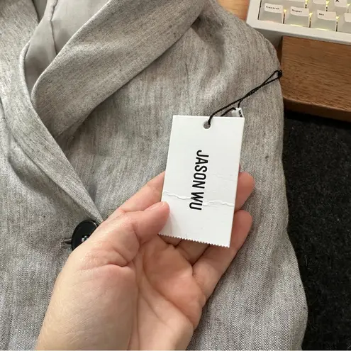 Jason Wu - Linen Sleeveless Blazer Wrap Dress Button Front, NWT Size M