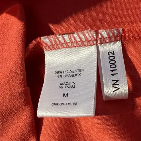 New York & Company Coral Stretch Wide Leg Jumpsuit M Casual Career Vacation Orange Size M