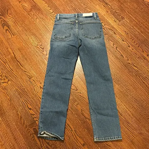 RE/DONE Redone Stovepipe High Waisted Jeans in Clean Dusk