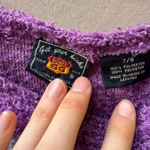 Route 66 Y2K butterfly Fuzzy baby tee