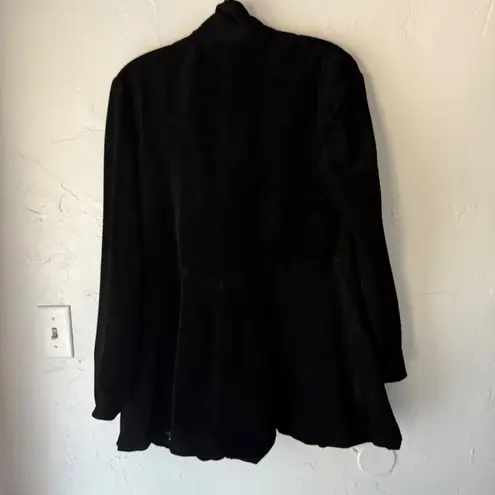 Red River Collection Vintage Pioneer Wear Leather Jacket Western 14 Button Up Black Size 14P